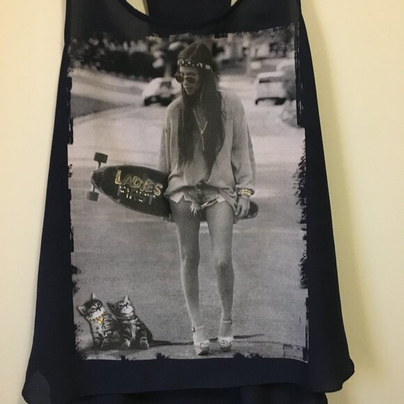 Lipsy 'Ladies First' + Kittens Racerback Tank Top - Picture 4 of 14